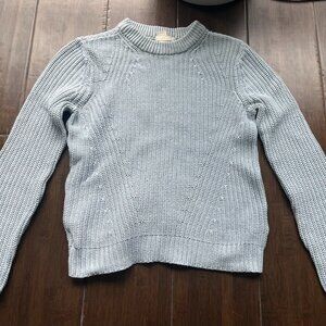H&M light blue knit sweater, size XS